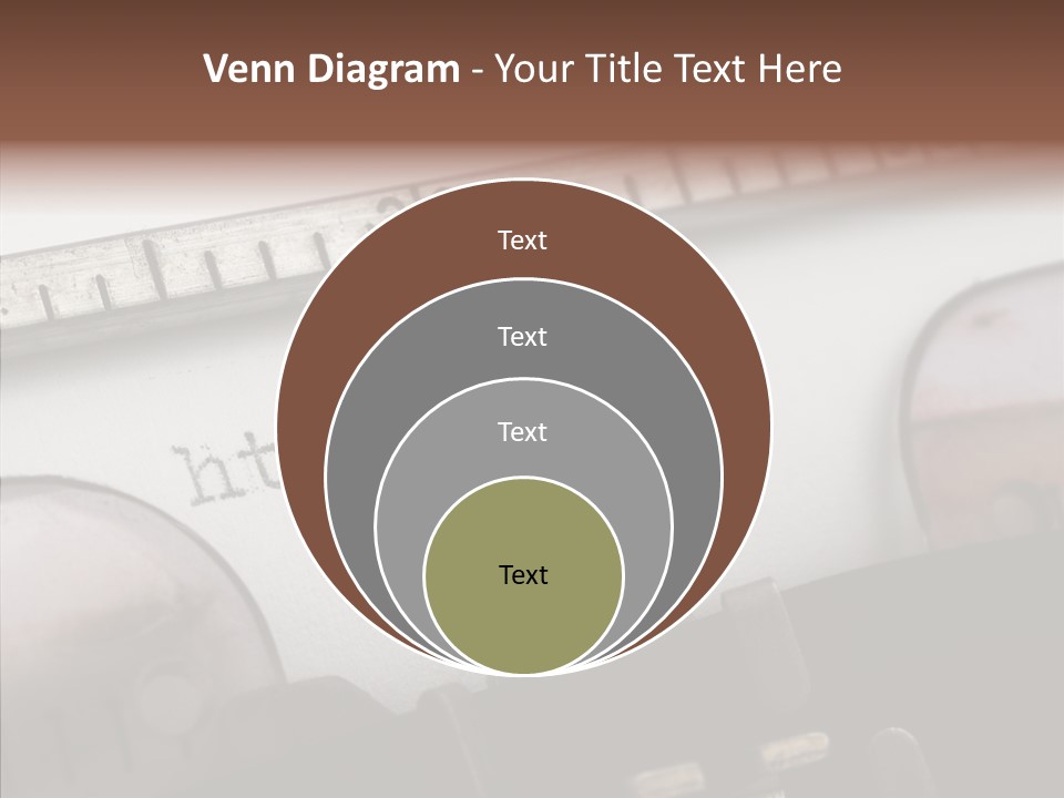 A Close Up Of A Typewriter With A Ruler PowerPoint Template