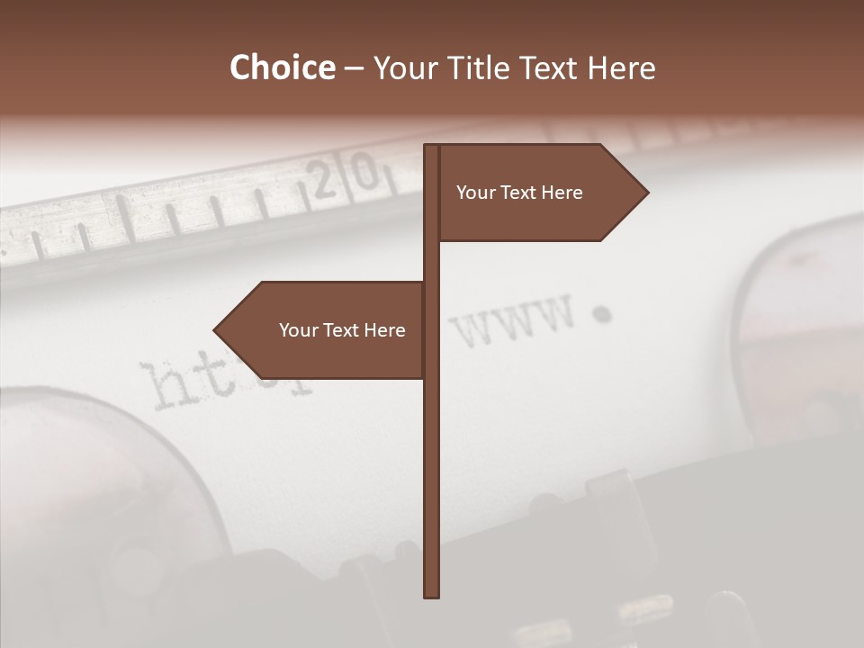 A Close Up Of A Typewriter With A Ruler PowerPoint Template