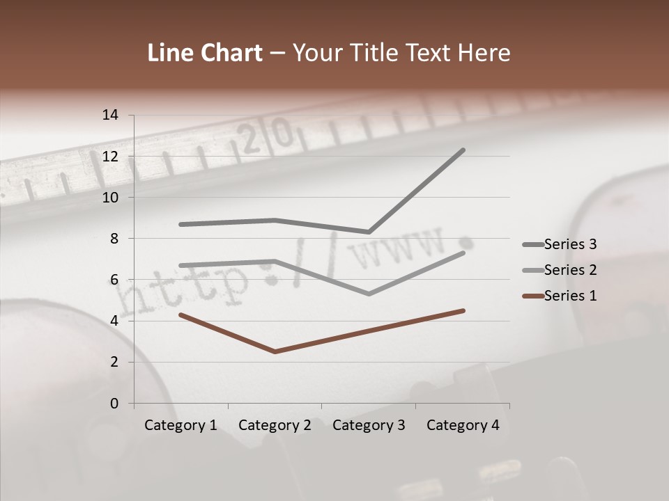 A Close Up Of A Typewriter With A Ruler PowerPoint Template