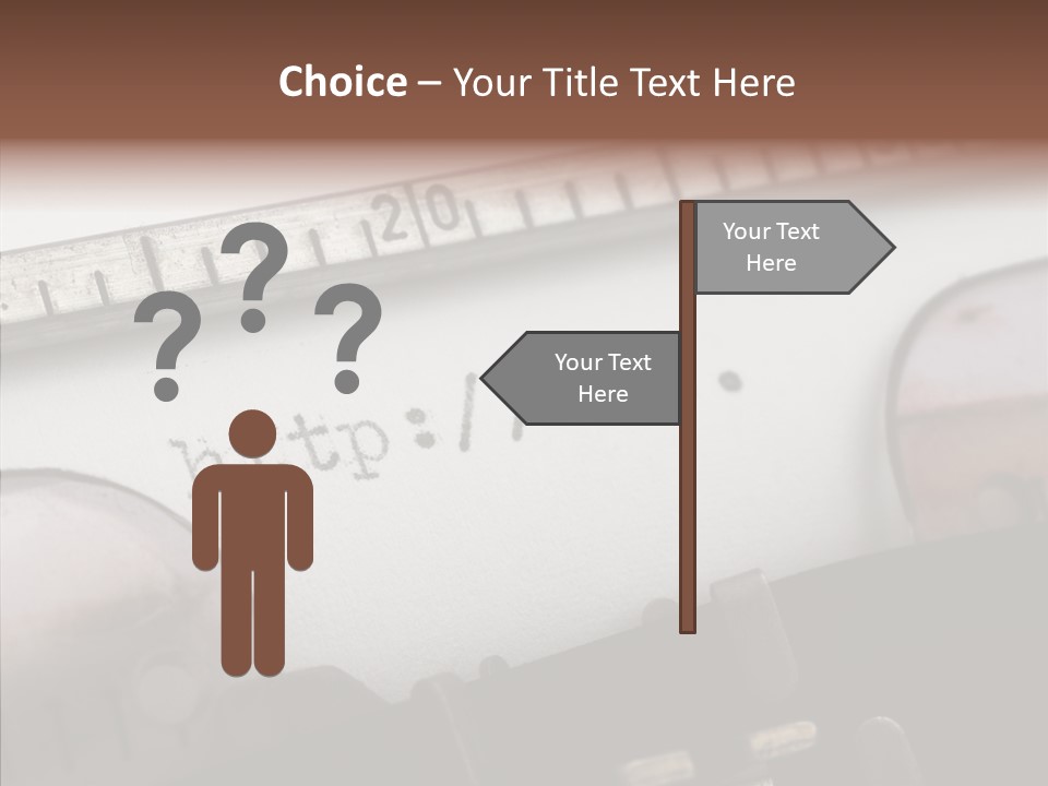 A Close Up Of A Typewriter With A Ruler PowerPoint Template