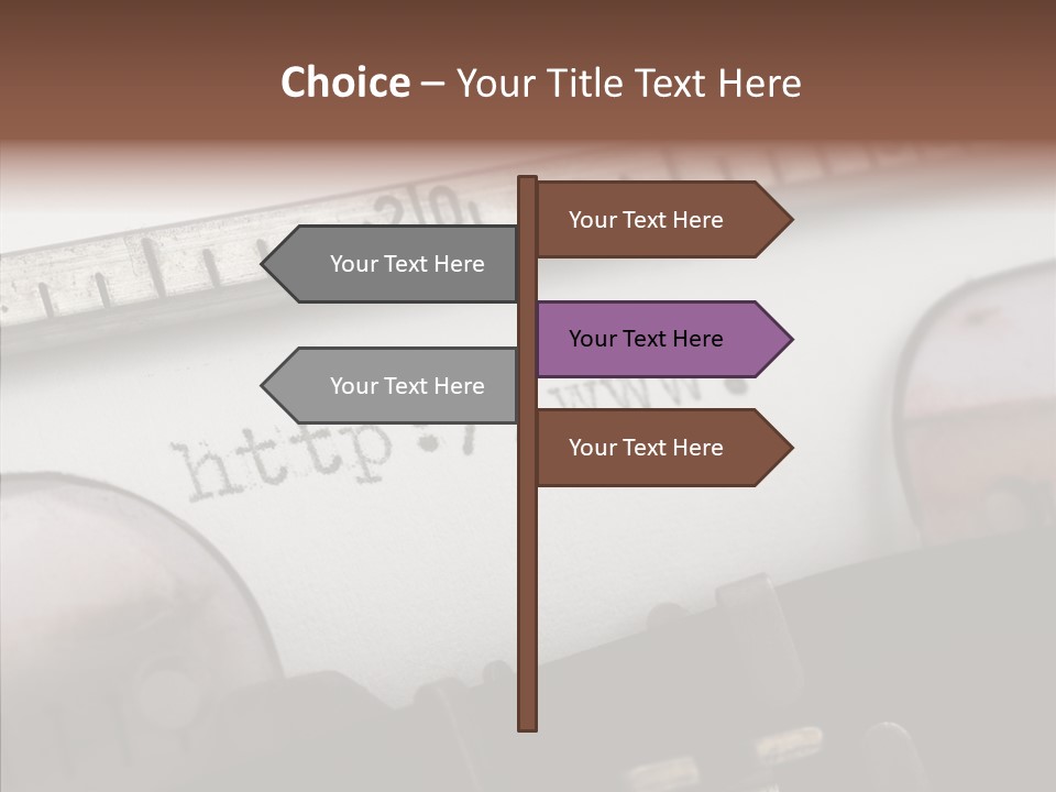 A Close Up Of A Typewriter With A Ruler PowerPoint Template