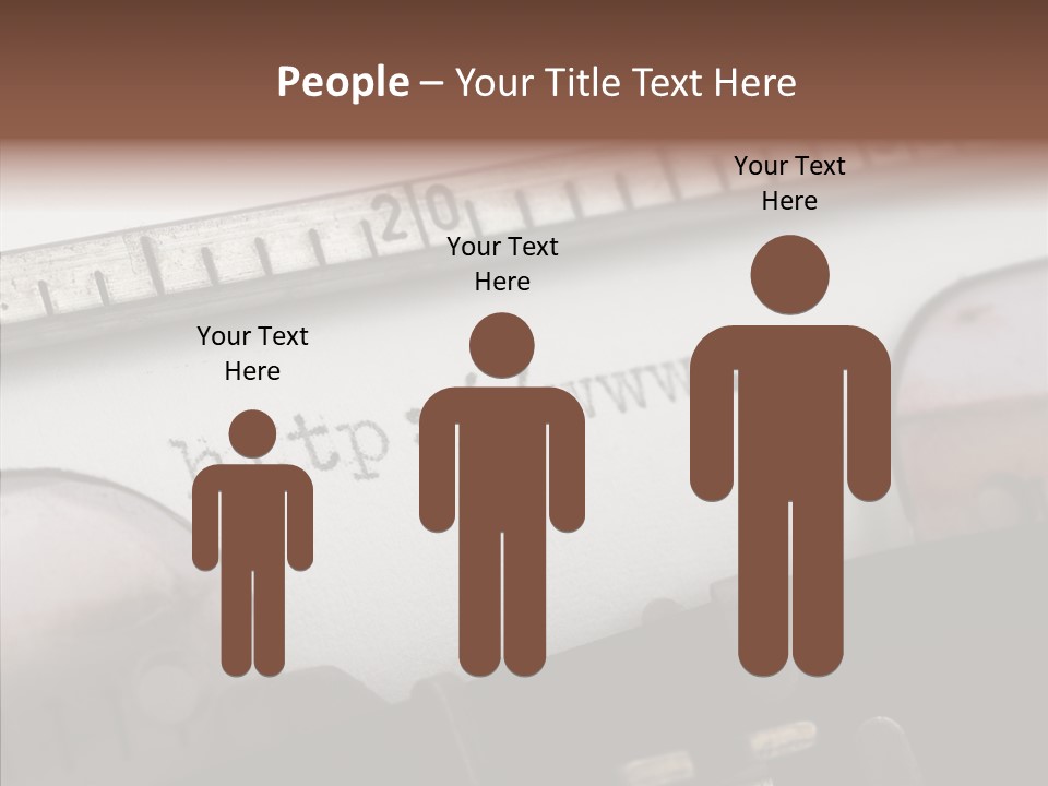 A Close Up Of A Typewriter With A Ruler PowerPoint Template