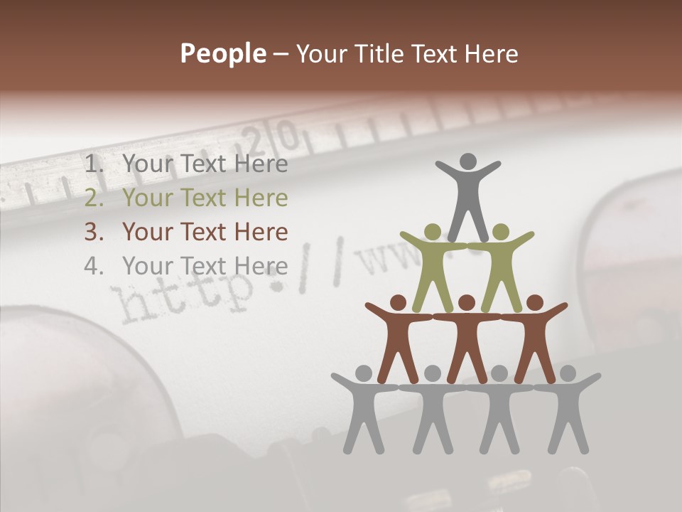 A Close Up Of A Typewriter With A Ruler PowerPoint Template