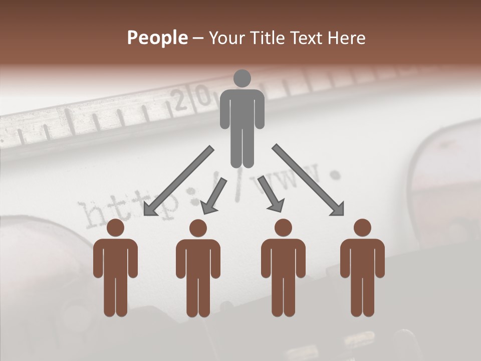 A Close Up Of A Typewriter With A Ruler PowerPoint Template