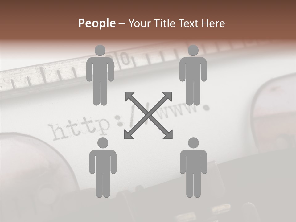 A Close Up Of A Typewriter With A Ruler PowerPoint Template