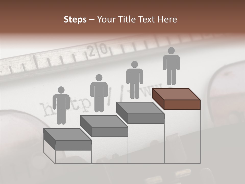 A Close Up Of A Typewriter With A Ruler PowerPoint Template
