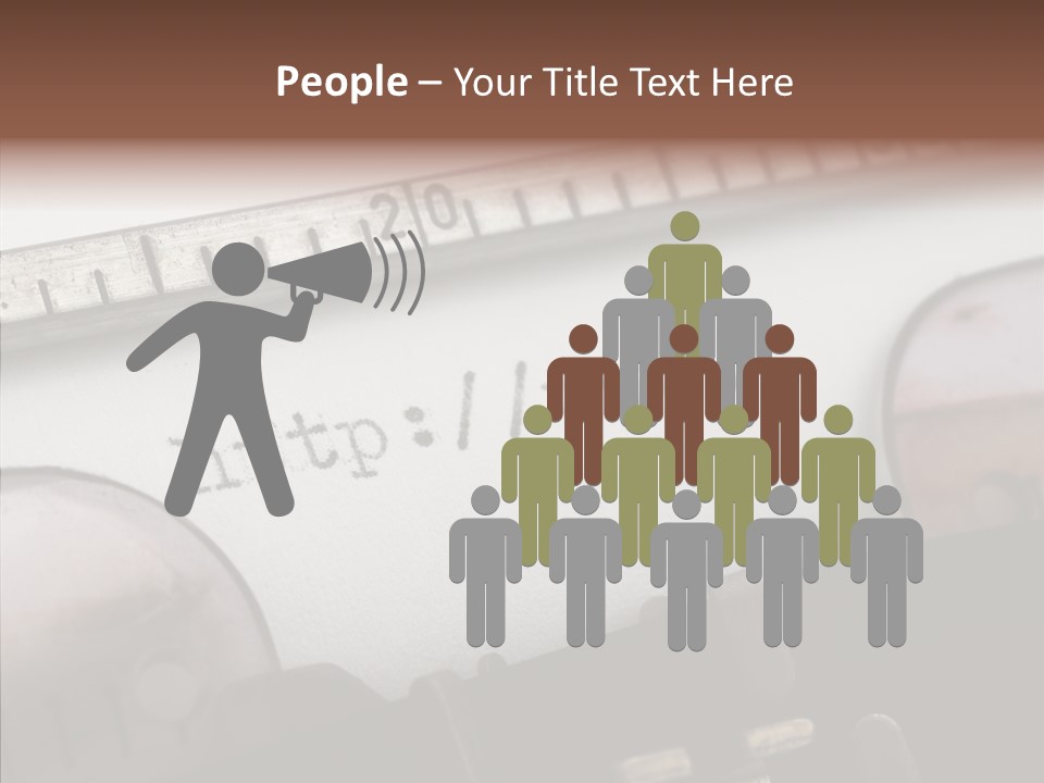 A Close Up Of A Typewriter With A Ruler PowerPoint Template