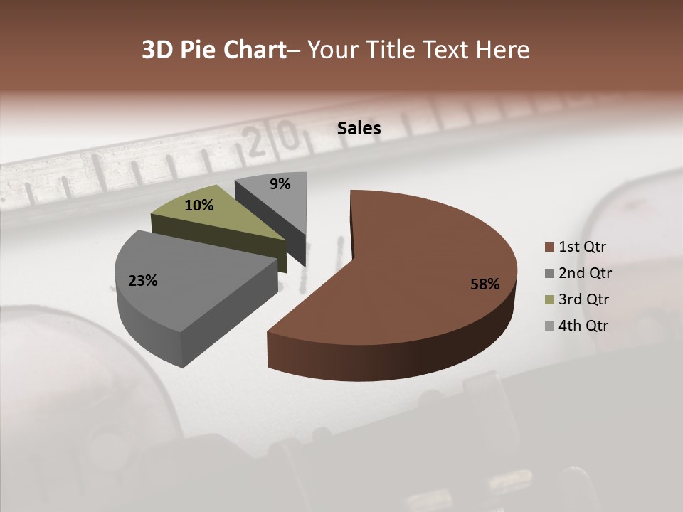 A Close Up Of A Typewriter With A Ruler PowerPoint Template