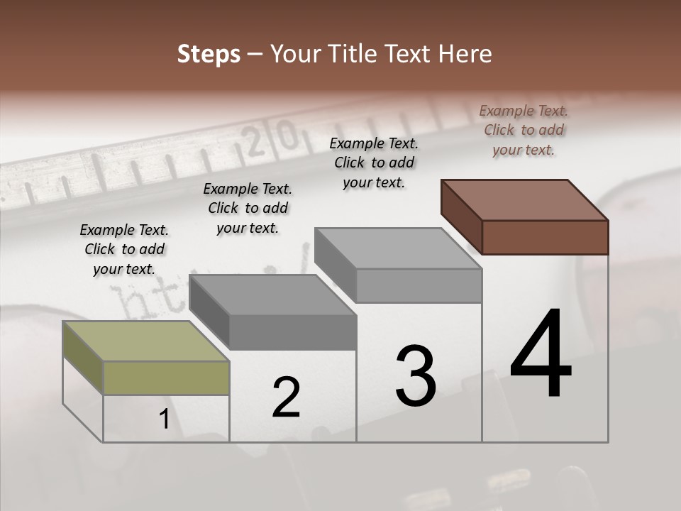 A Close Up Of A Typewriter With A Ruler PowerPoint Template