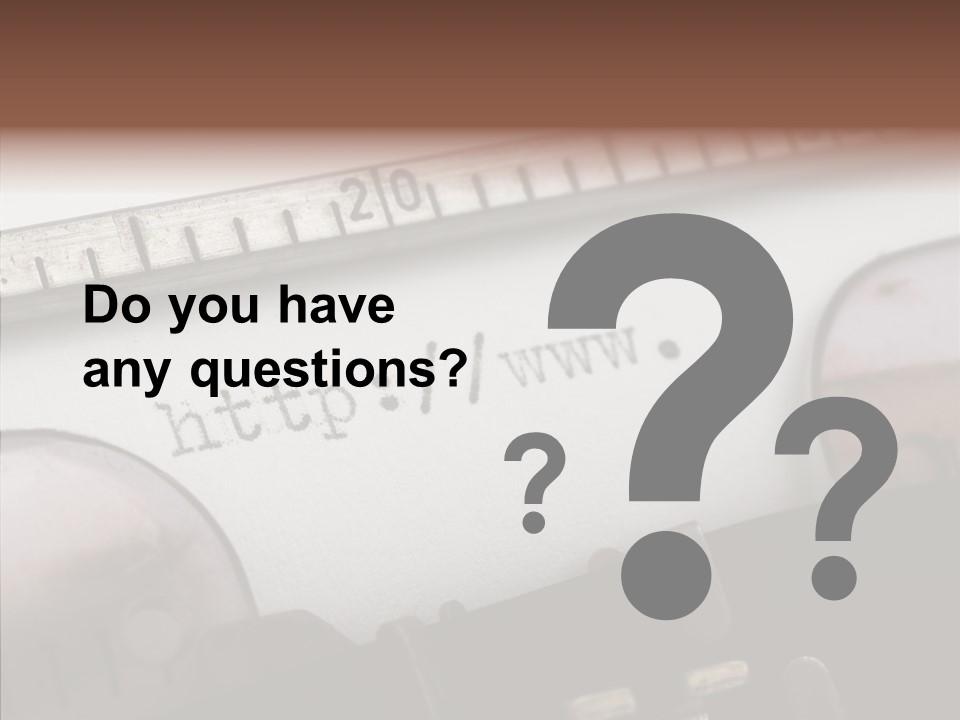 A Close Up Of A Typewriter With A Ruler PowerPoint Template