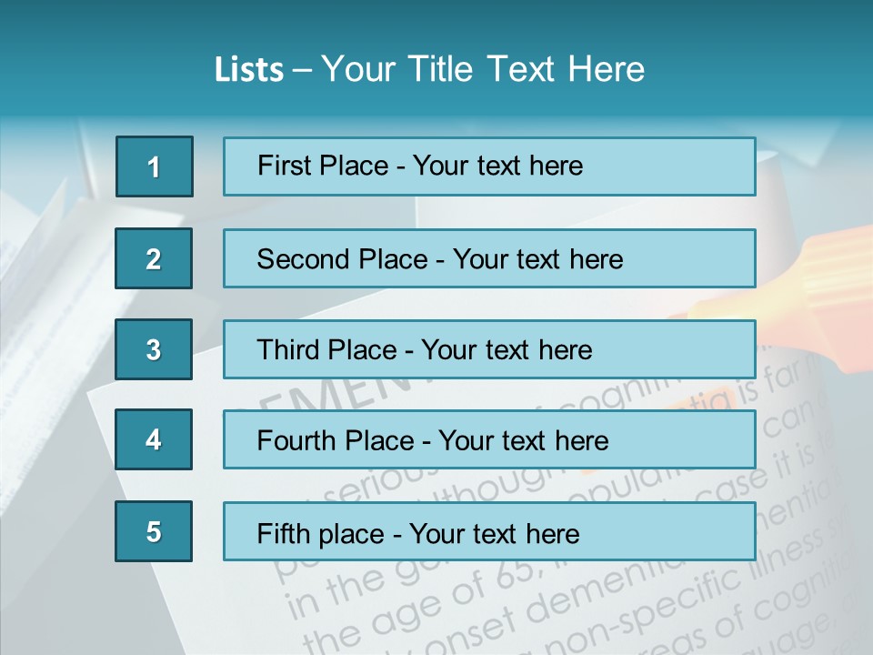 Living Word Loss PowerPoint Template