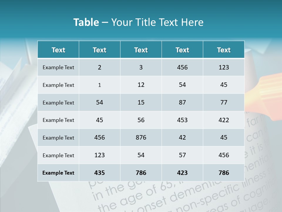 Living Word Loss PowerPoint Template