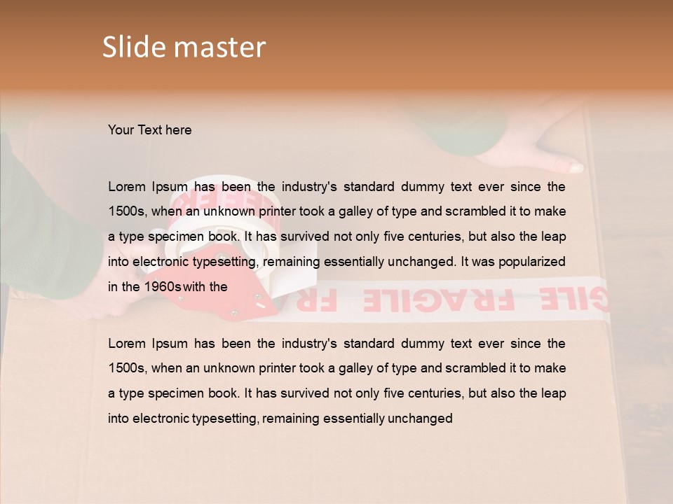 Moving House Box Preperation PowerPoint Template