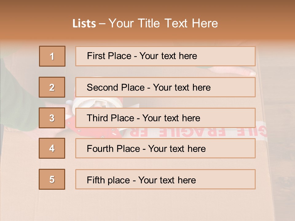 Moving House Box Preperation PowerPoint Template
