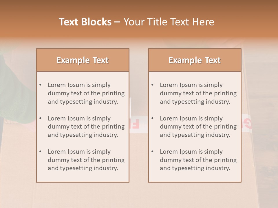 Moving House Box Preperation PowerPoint Template