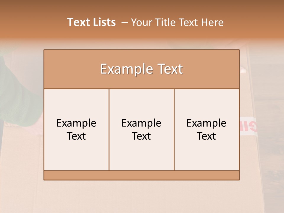 Moving House Box Preperation PowerPoint Template