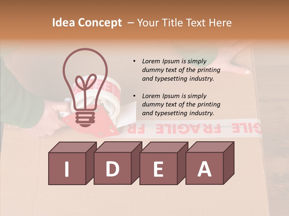 Moving House Box Preperation PowerPoint Template