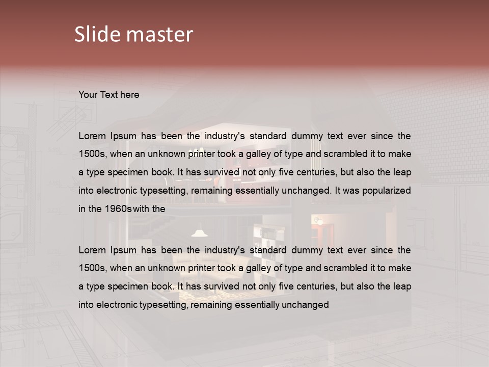 Cut Table Sofa PowerPoint Template