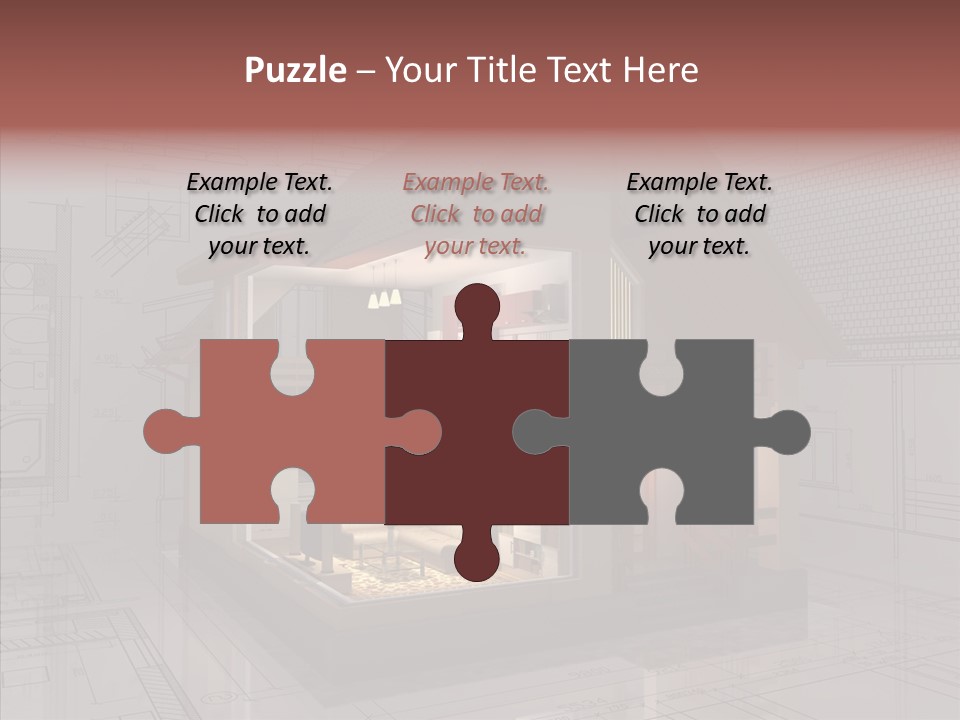 Cut Table Sofa PowerPoint Template