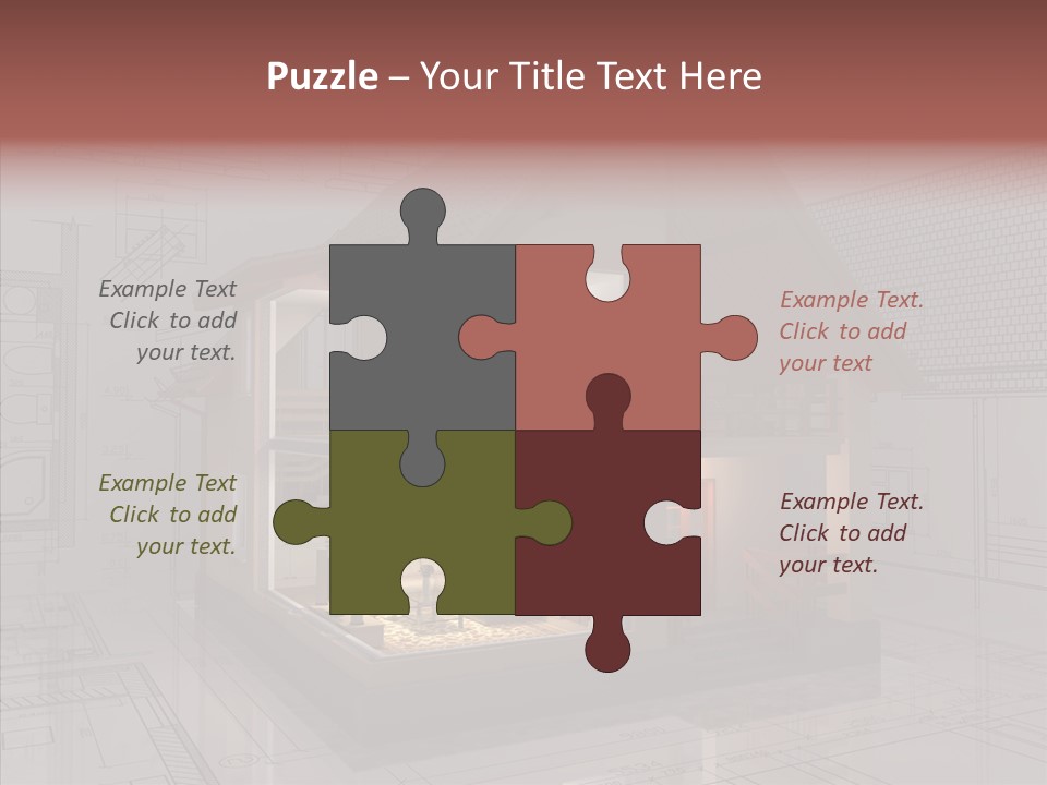 Cut Table Sofa PowerPoint Template