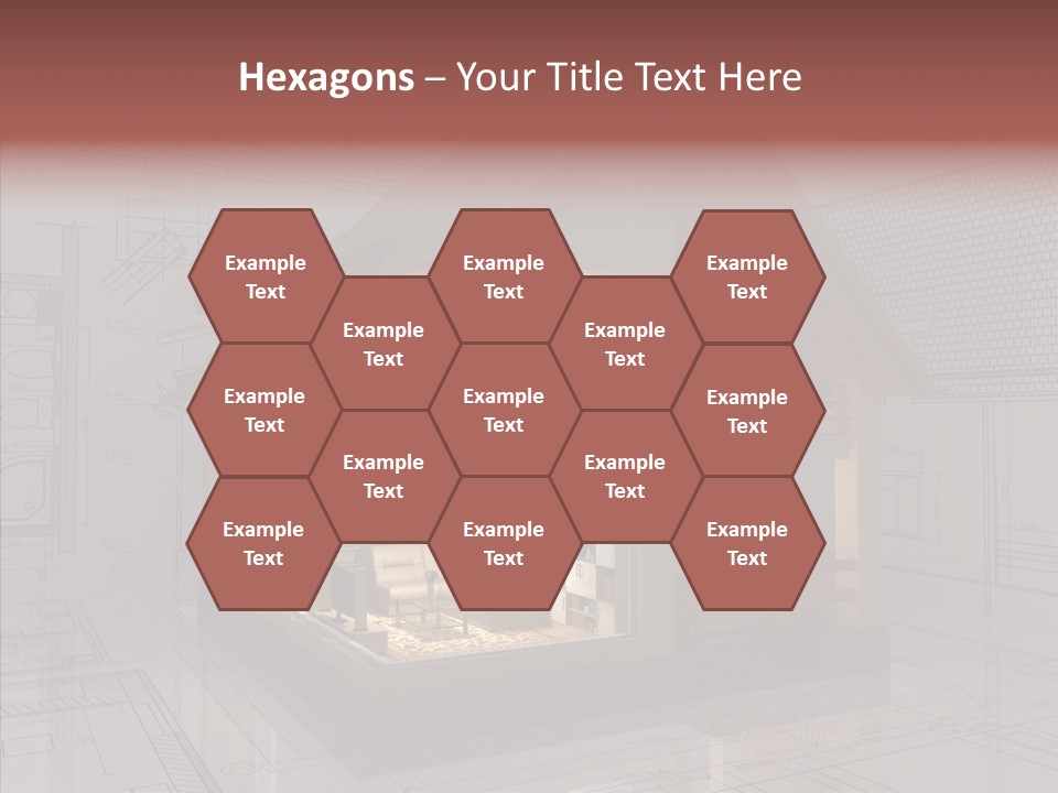 Cut Table Sofa PowerPoint Template