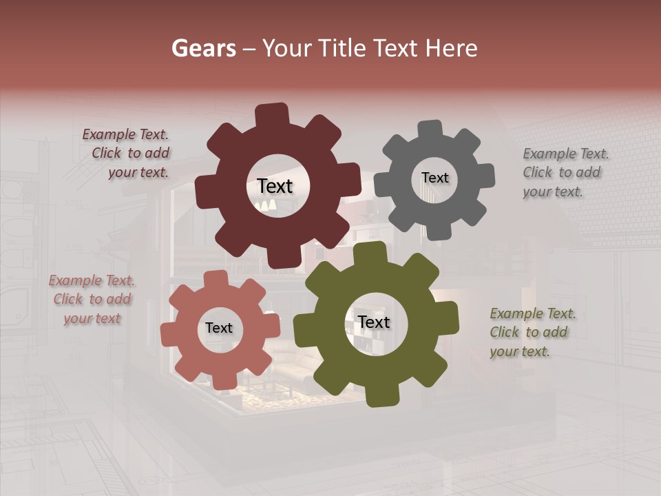 Cut Table Sofa PowerPoint Template