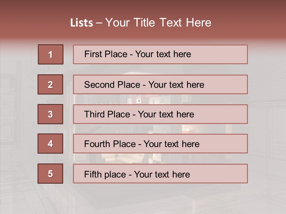Cut Table Sofa PowerPoint Template