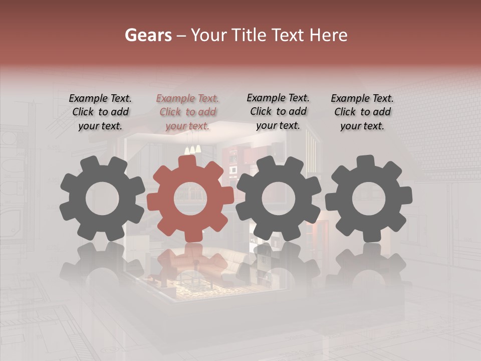 Cut Table Sofa PowerPoint Template