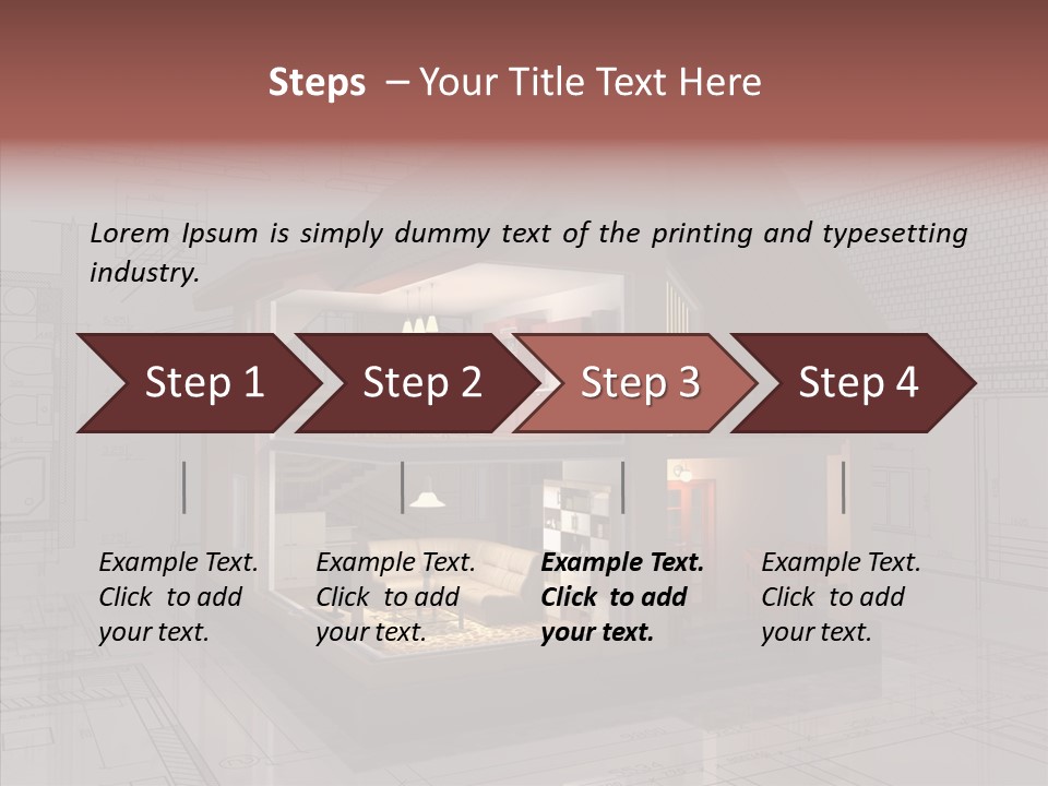 Cut Table Sofa PowerPoint Template