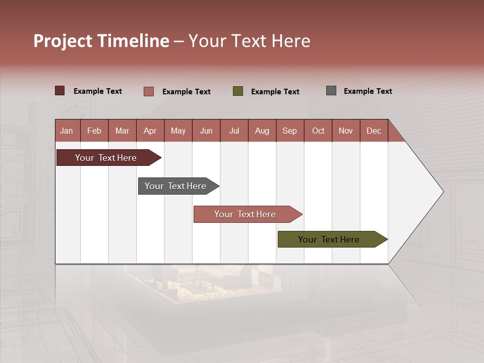 Cut Table Sofa PowerPoint Template