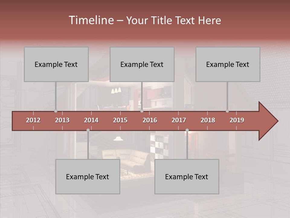Cut Table Sofa PowerPoint Template