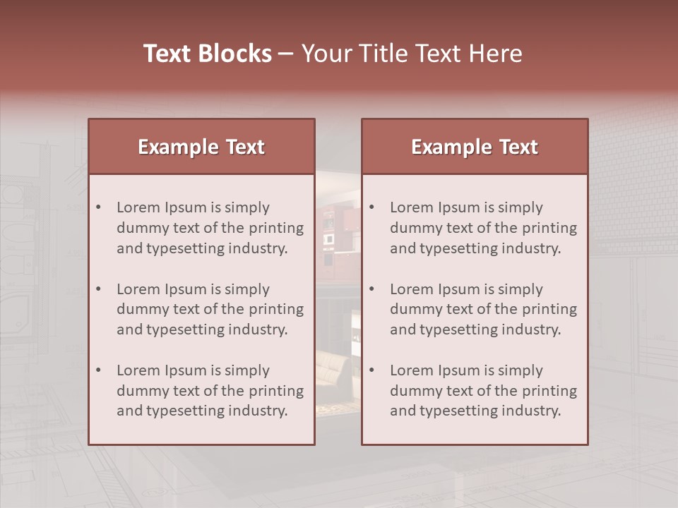 Cut Table Sofa PowerPoint Template