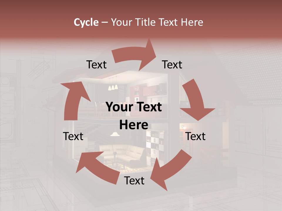 Cut Table Sofa PowerPoint Template