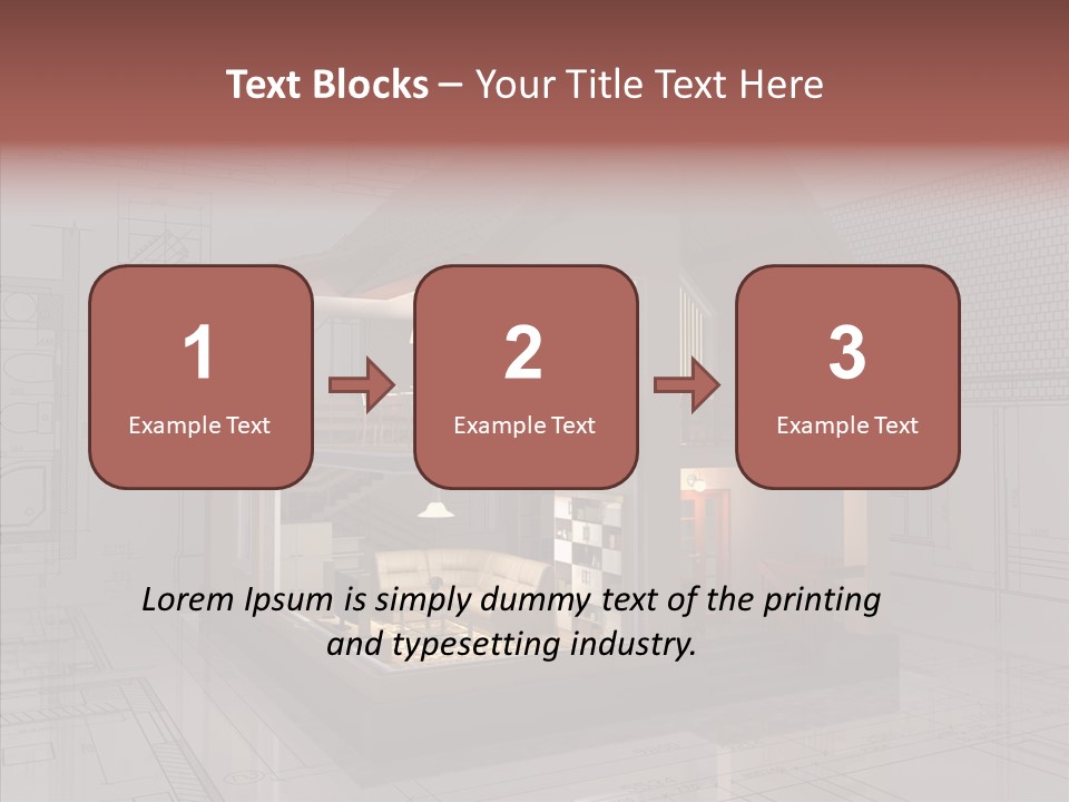 Cut Table Sofa PowerPoint Template