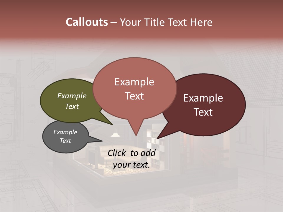 Cut Table Sofa PowerPoint Template