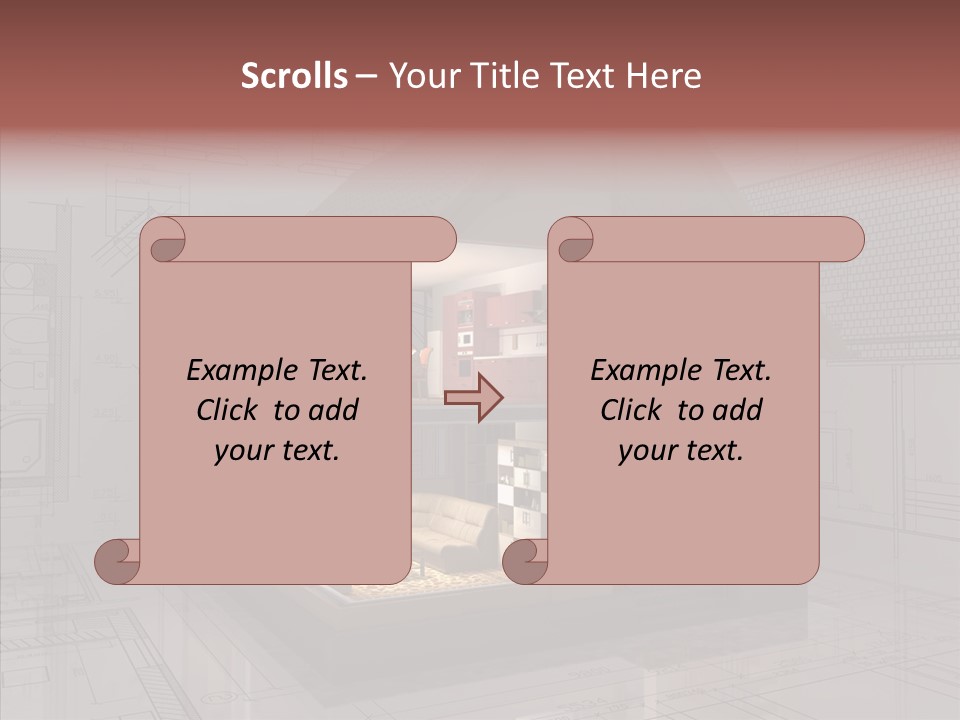 Cut Table Sofa PowerPoint Template
