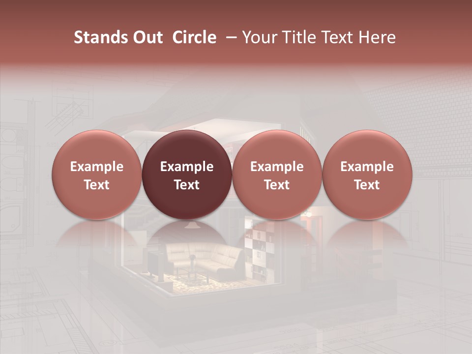 Cut Table Sofa PowerPoint Template