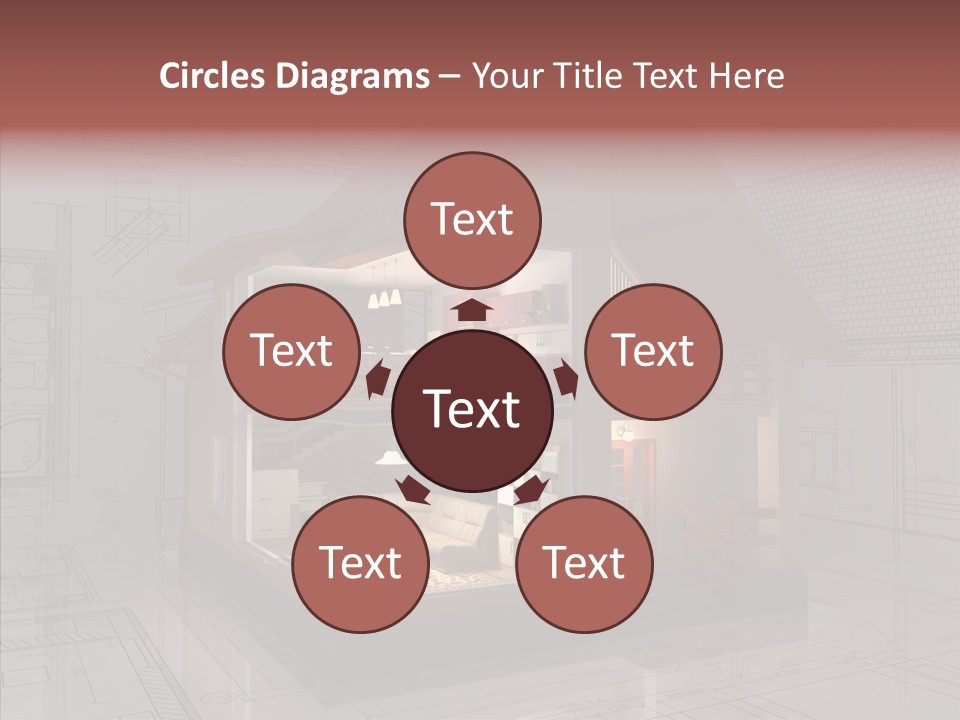 Cut Table Sofa PowerPoint Template