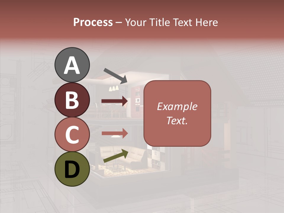Cut Table Sofa PowerPoint Template