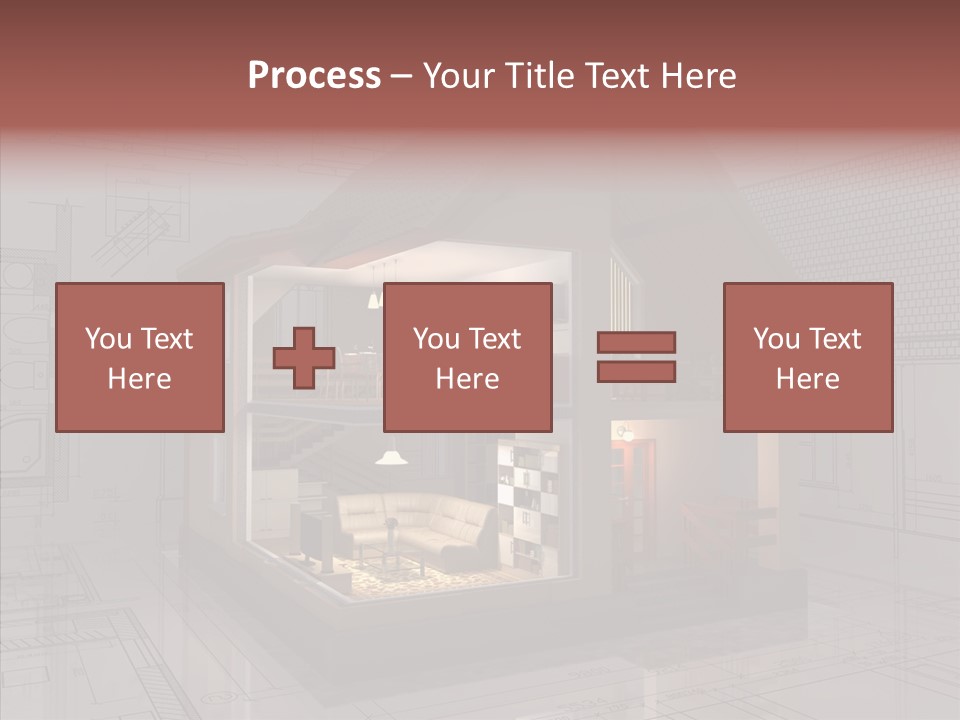 Cut Table Sofa PowerPoint Template