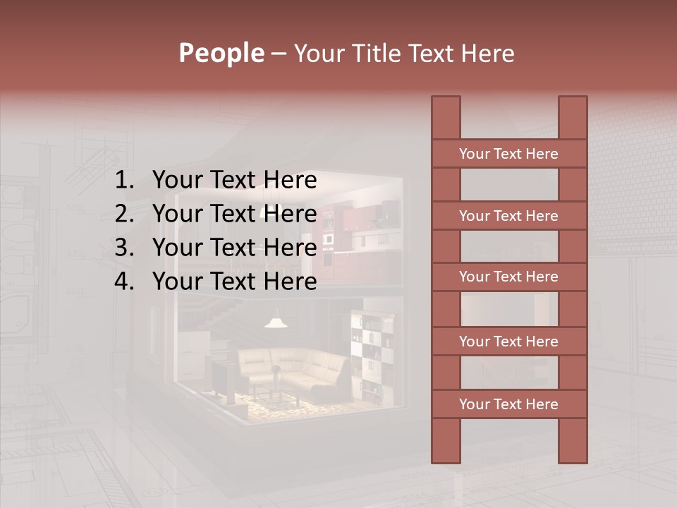 Cut Table Sofa PowerPoint Template