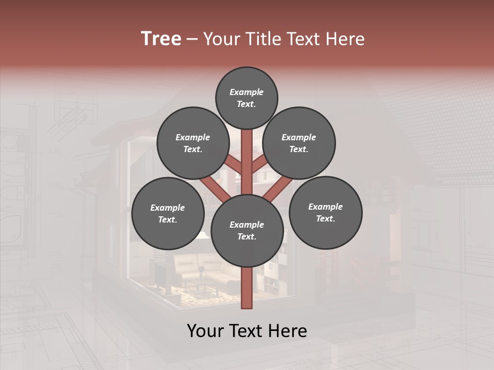 Cut Table Sofa PowerPoint Template