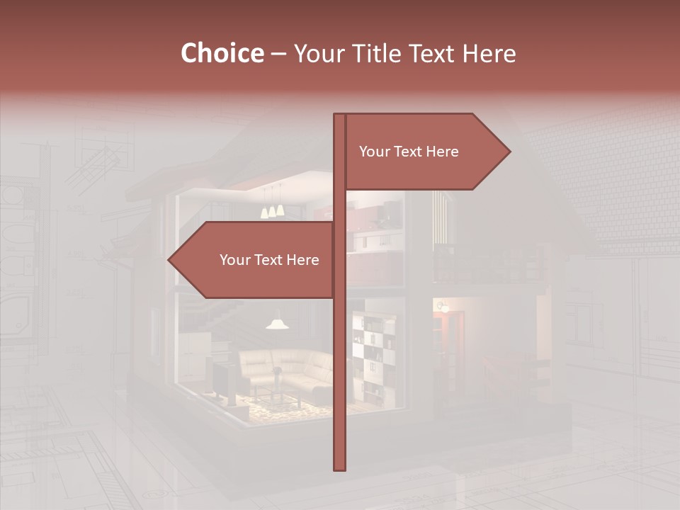 Cut Table Sofa PowerPoint Template