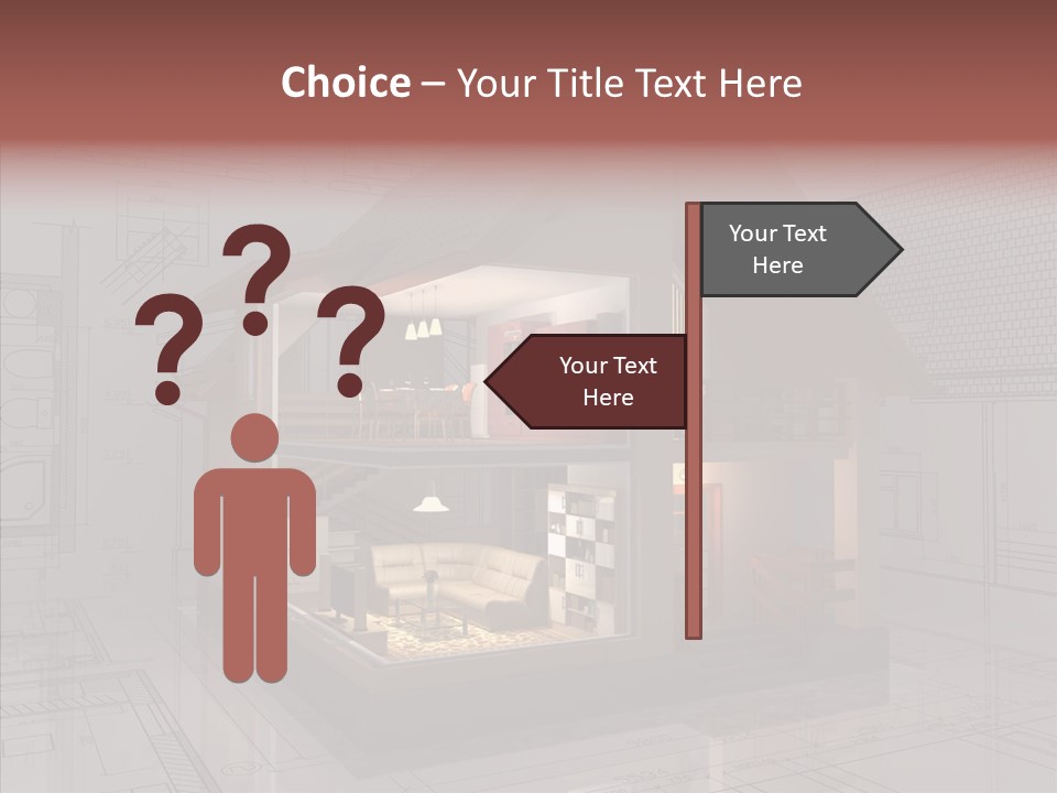 Cut Table Sofa PowerPoint Template