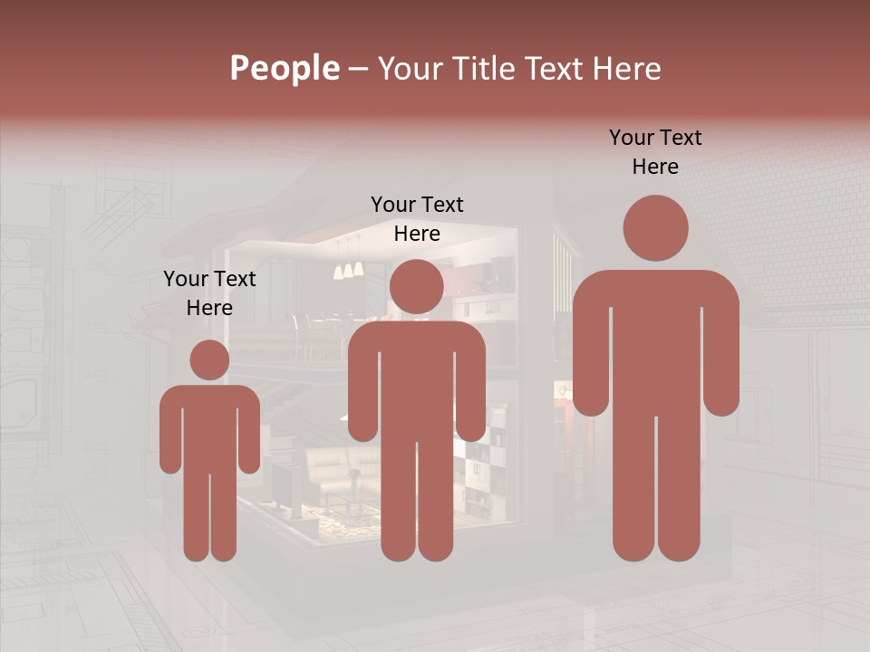 Cut Table Sofa PowerPoint Template