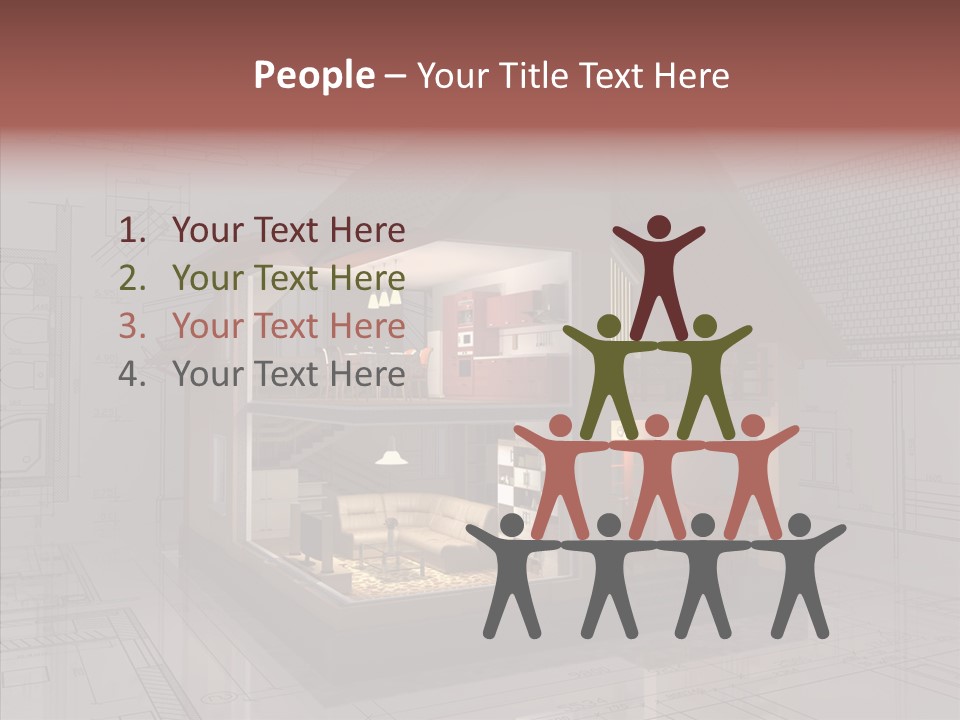 Cut Table Sofa PowerPoint Template