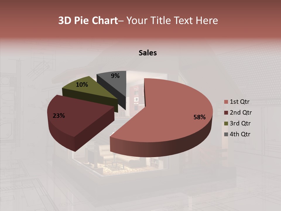 Cut Table Sofa PowerPoint Template