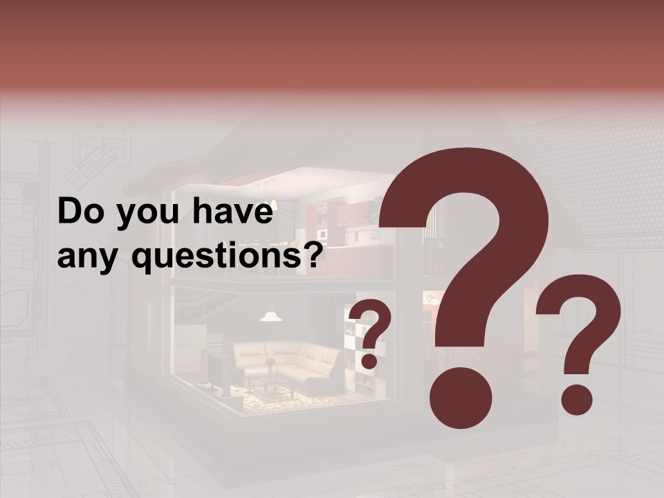 Cut Table Sofa PowerPoint Template