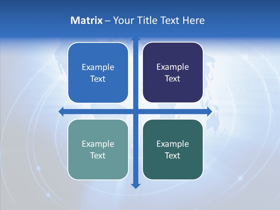 Connection Blue Design PowerPoint Template