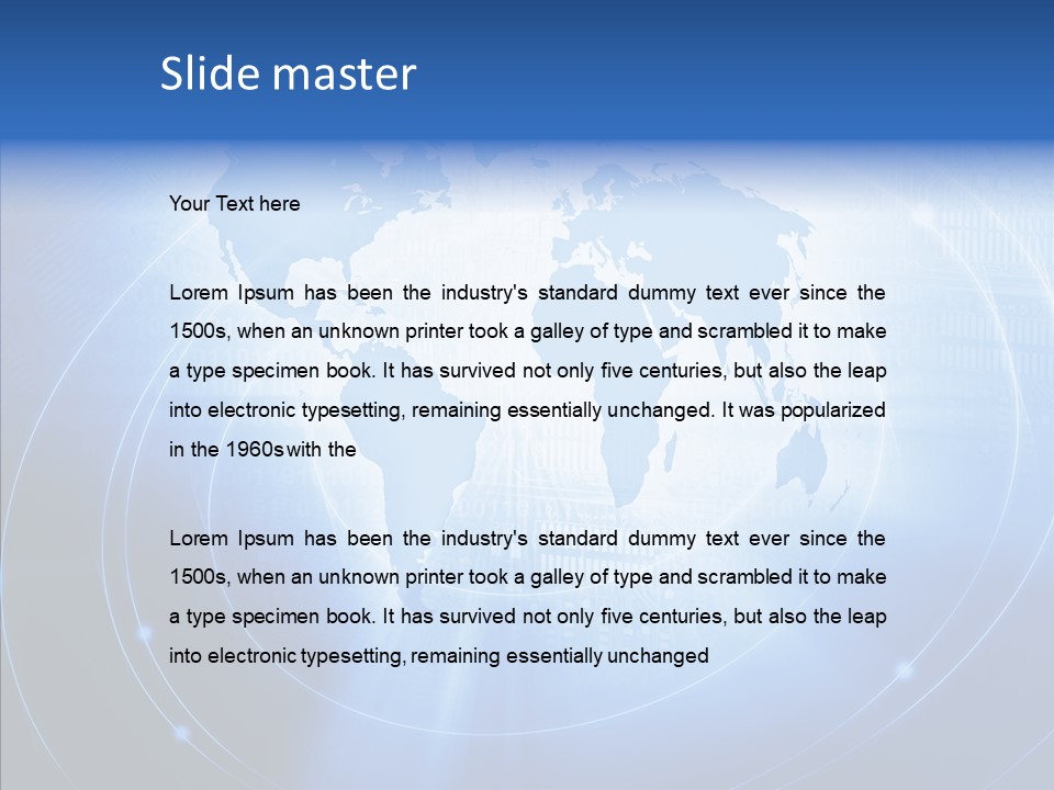 Connection Blue Design PowerPoint Template